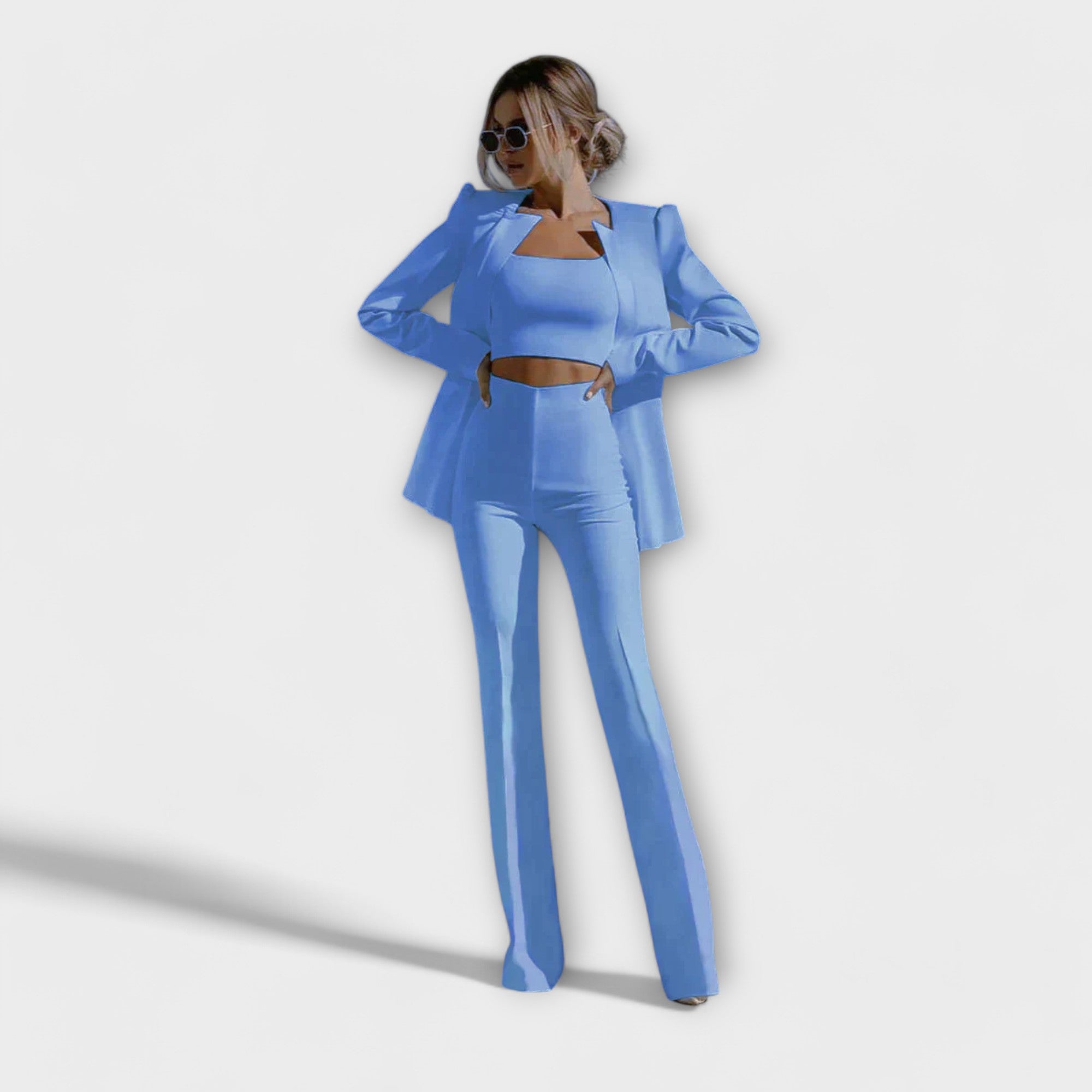 Jasmila – Elegantan Set od 3 dijela (Blazer, Top, Hlače)